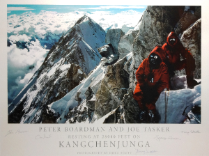 Signed mountaineering print up for auction